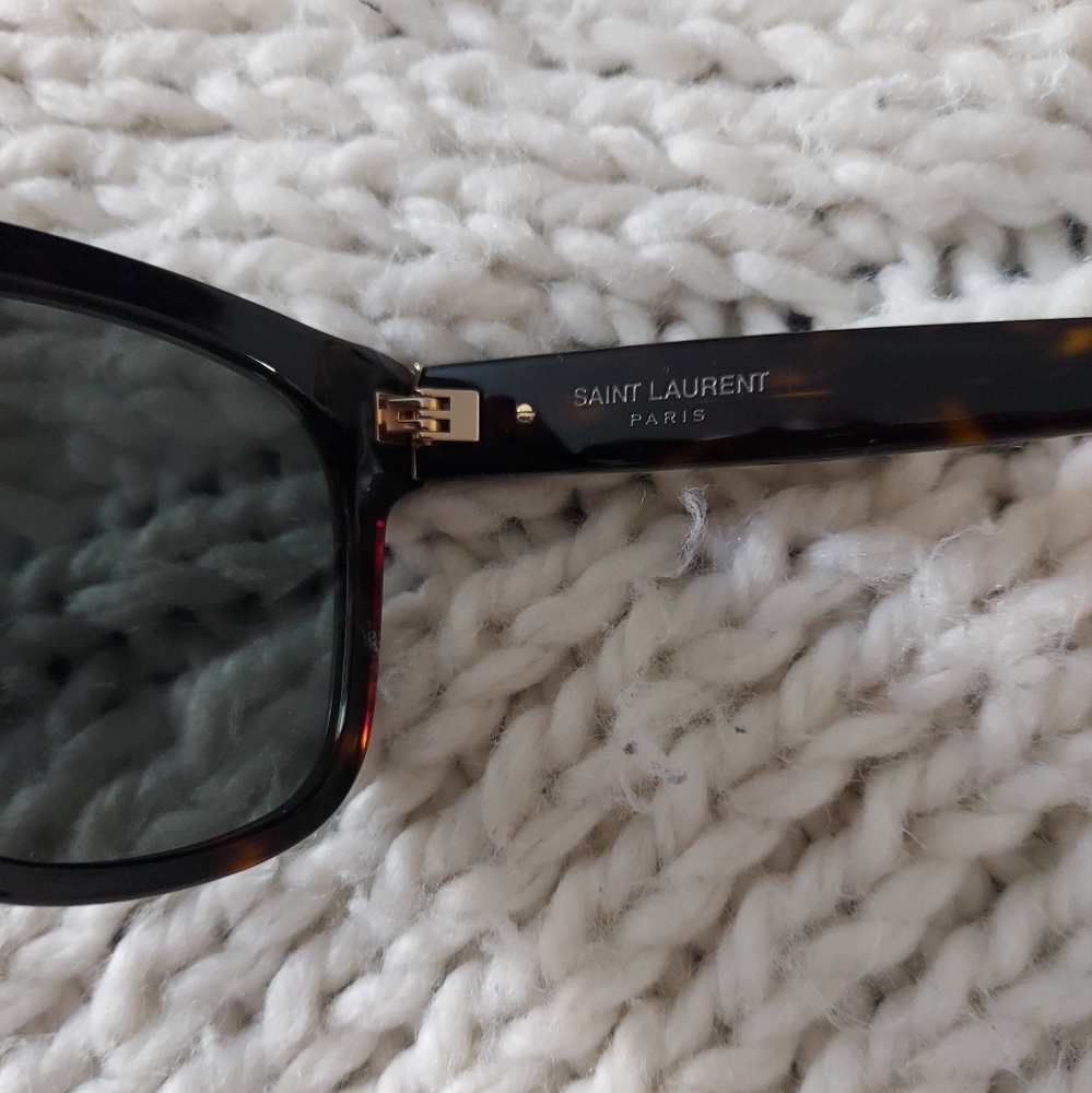 SAINT LAURENT Women's Havana Brown Square Sunglasses - Picture 6 of 14